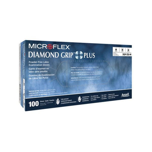 Microflex Corp. Microflex Diamond Grip Plus DGP350-L General Purpose Disposable Exam Gloves, Large,