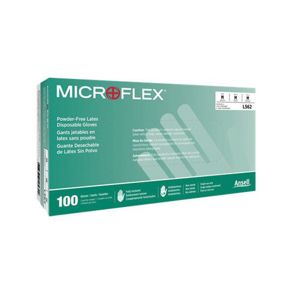 Microflex® L562 General Purpose Disposable Gloves, Medium, Natural Rubber Latex, Natural