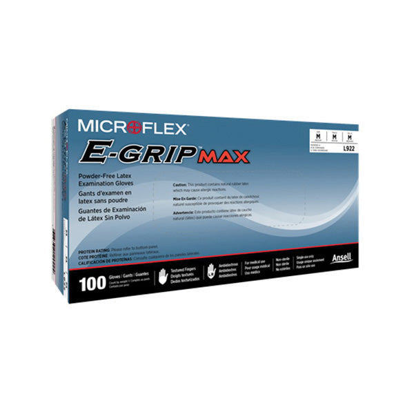 Microflex Corp. Microflex E-Grip L923 General Purpose Disposable Exam Gloves, Large, Natural Rubber — view 2
