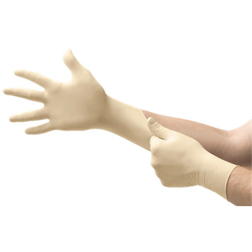L923 Large Natural Latex Disposable Exam Gloves, Textured, Double-Chlorinated