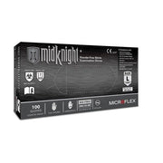 Microflex Corp. Microflex MidKnight MK296-M General Purpose Disposable Exam Gloves, Medium, Nitrile,