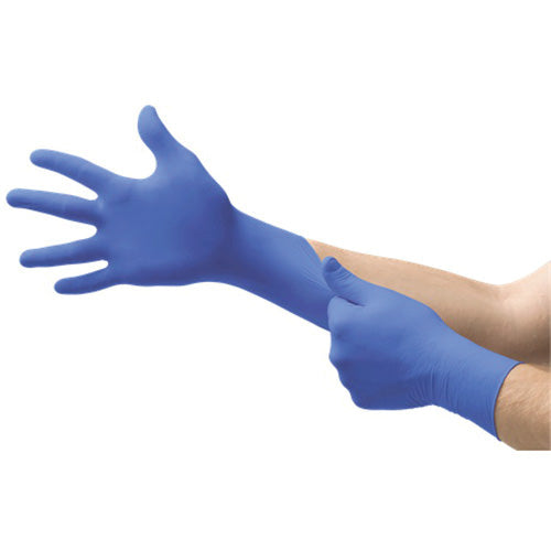 N274 Cobalt Blue Nitrile Gloves - X-Large, Fully Textured, Powder-Free