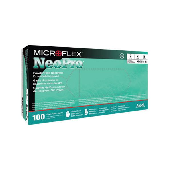 Microflex® NeoPro® NPG888-XL Disposable Exam Gloves, X-Large, Neoprene, Textured Green