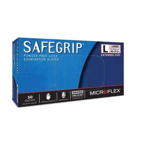Microflex Corp. Microflex SafeGrip SG375-L General Purpose Disposable Exam Gloves, Large, Natural Ru — view 2