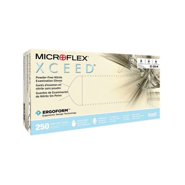 Microflex® XCEED® XC310-L General Purpose Disposable Exam Gloves, Large, Nitrile, Textured Blue