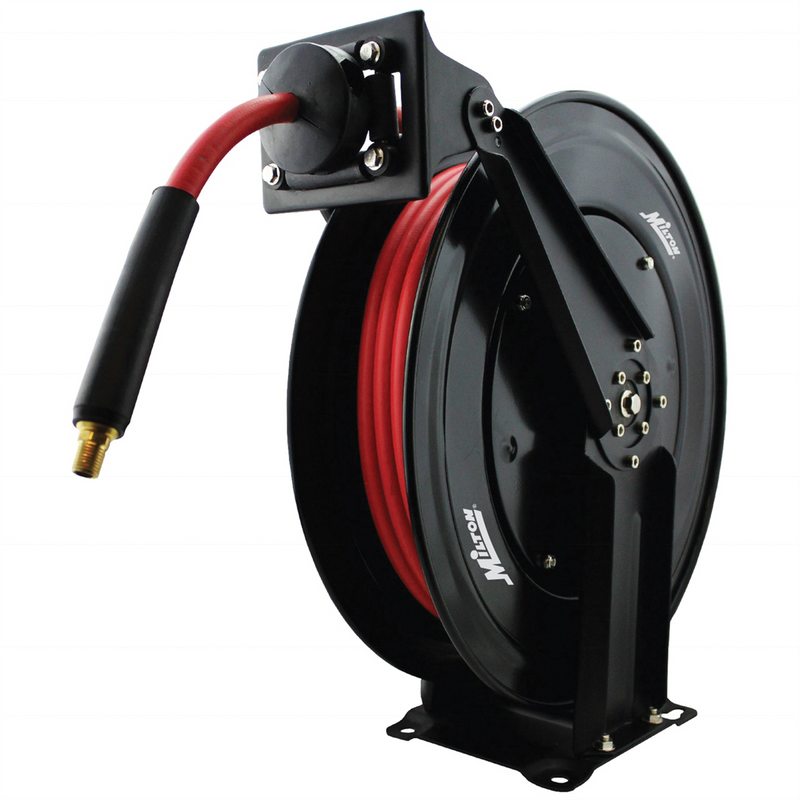2780-50D 50 ft 1/2 in ID Steel Dual-Arm Auto-Retracting Hose Reel with Brass Fittings