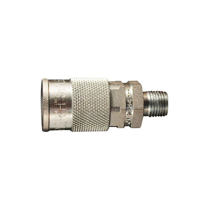 Milton Industries, Inc. Milton 1834 H-Style Coupler, 1/4 in, MNPT, 300 psi, Steel — view 2