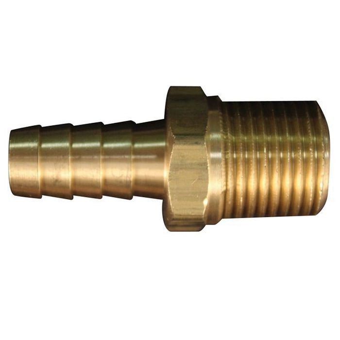 Milton Industries, Inc. Milton 604 Hose End Fitting, 3/8 in MNPT x 1/2 in Hose — Natural
