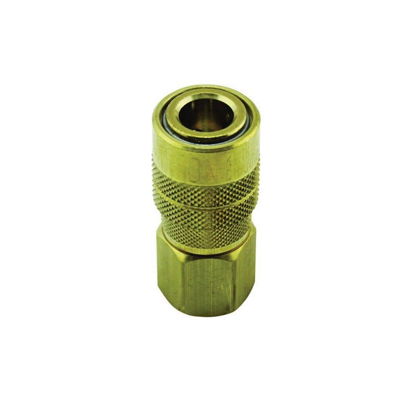 Milton Industries, Inc. Milton 718 M-Style Coupler, 3/8 in, FNPT, Brass — view 2