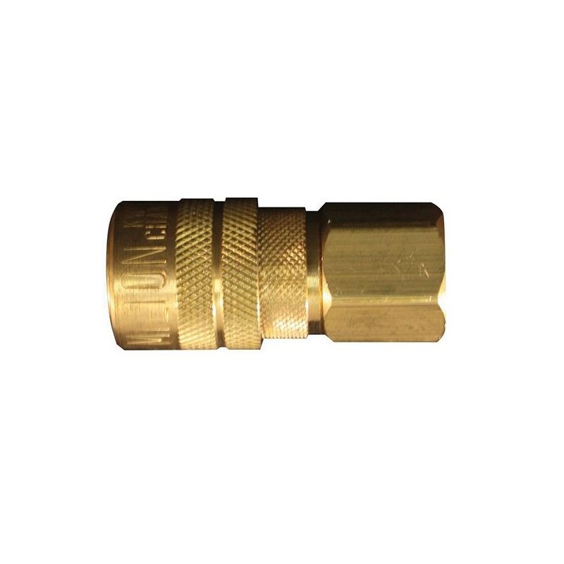 Milton Industries, Inc. Milton 718 M-Style Coupler, 3/8 in, FNPT, Brass — view 3