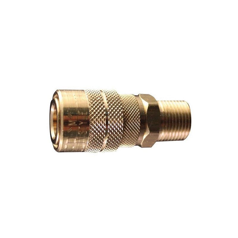Milton Industries, Inc. Milton Kwik-Change 719 M-Style Coupler, 3/8 in, MNPT, Gold