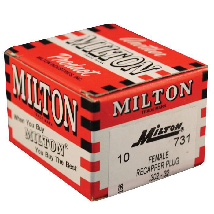Milton Industries, Inc. Milton 731 M-Style Recapper Plug, M-Style, 1/4 in, FNPT, Steel