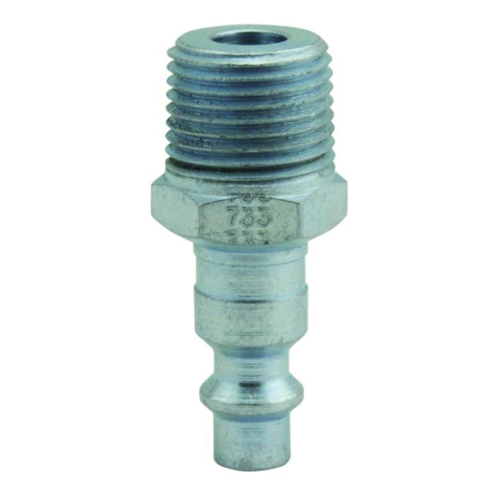 Milton Industries, Inc. Milton 733 M-Style Plug, M-Style, 3/8 in, MNPT, Steel — view 2