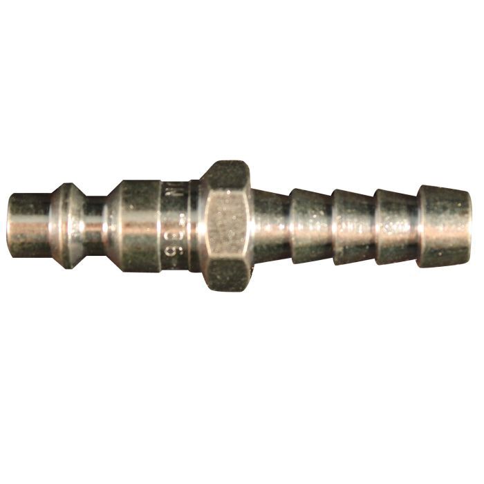 Milton Industries, Inc. Milton 736-6 M-Style Plug, M-Style, 3/8 in, Hose Barb, Steel, Silver