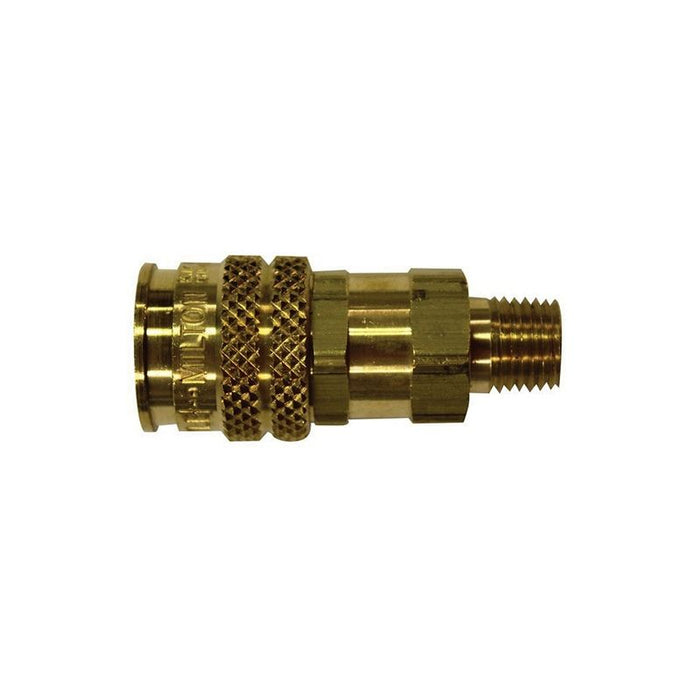 Milton Industries, Inc. Milton 746 AMT-Style Coupler, 1/4 in, MNPT, 300 psi, Brass — view 2