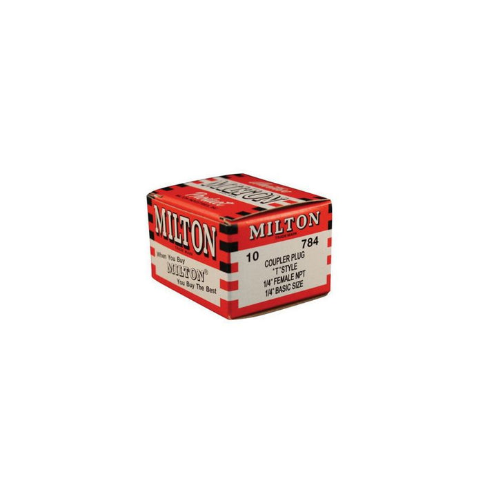 Milton Industries, Inc. Milton 784 T-Style Plug, 1/4 in, FNPT, Steel — view 2