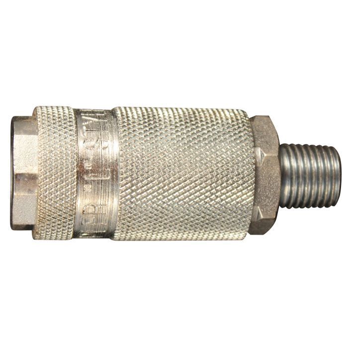 Milton Industries, Inc. Milton 794 L-Style Coupler, 1/4 in, MNPT, Steel — view 2