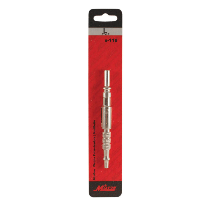 S-118 Adjustable L-Style Pocket Blow Gun, 150 psi, 15.9 scfm, Knurled Grip for Oily Hands