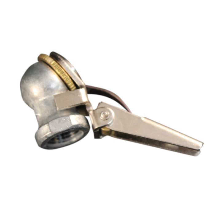 Milton Industries, Inc. Milton S-698 Ball Foot Single Head Air Chuck with Grip, Die-Cast Zinc, Silve — view 2