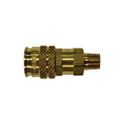 Milton Industries, Inc. Milton S-746 AMT-Style 3-Way Coupler, 1/4 in, MNPT, Brass