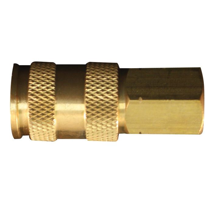 Milton Industries, Inc. Milton Highflowpro S-764 V-Style Coupler, 1/4 in, FNPT, Brass