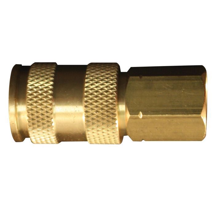 Milton Industries, Inc. Milton Highflowpro S-766 V-Style Coupler, 3/8 in, FNPT, Brass
