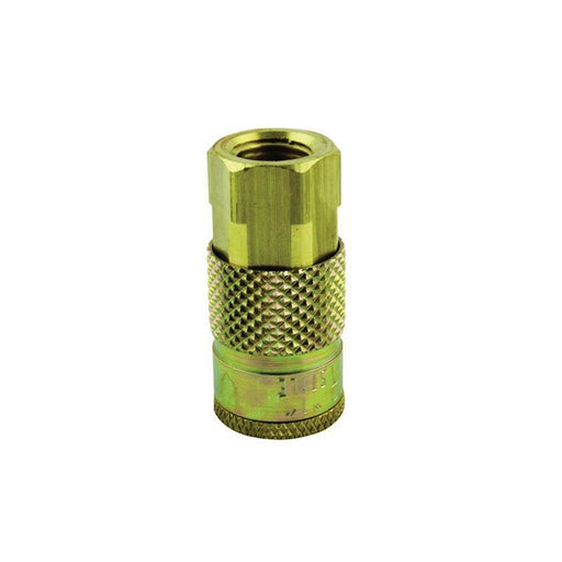 Milton Industries, Inc. Milton S-785 T-Style Quick-Connect Coupler, 1/4 in, FNPT, Brass