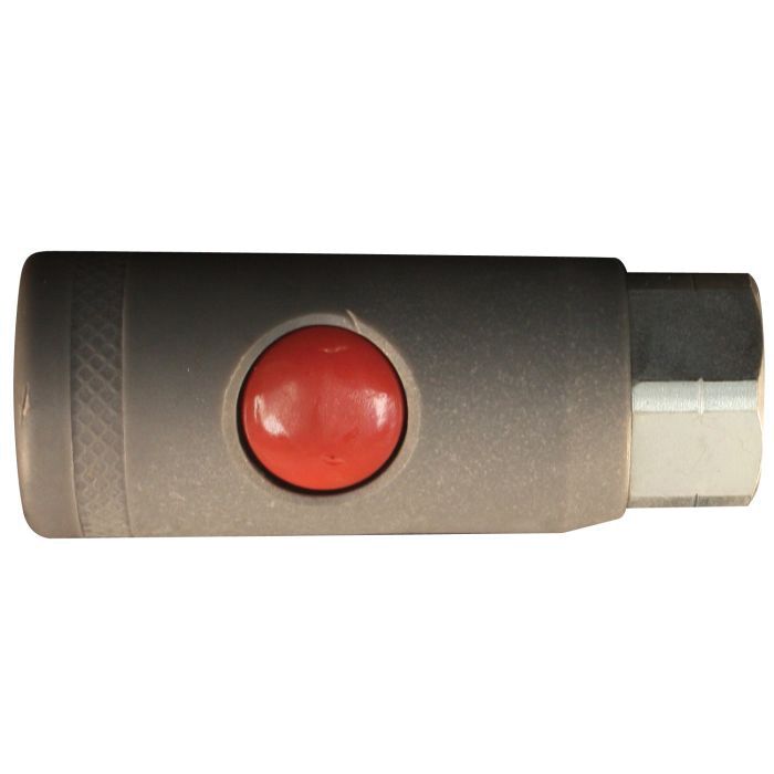 Milton Industries, Inc. Milton S-99705 M-Style Safety Coupler, 1/4 in, FNPT, Red Button — view 2