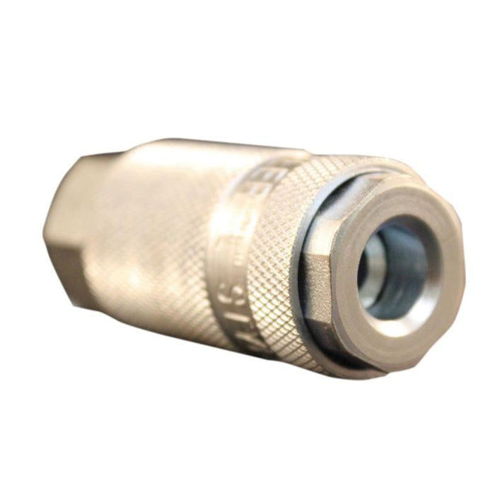 Milton Industries, Inc. Milton 790 T-Style Coupler, 1/4 in, FNPT, Steel — view 2