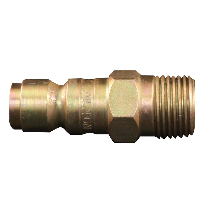 S-1807 3/8" Male Plug P-Style, Case-Hardened Steel, Rust-Resistant, 300 psi Max, 68 scfm Flow