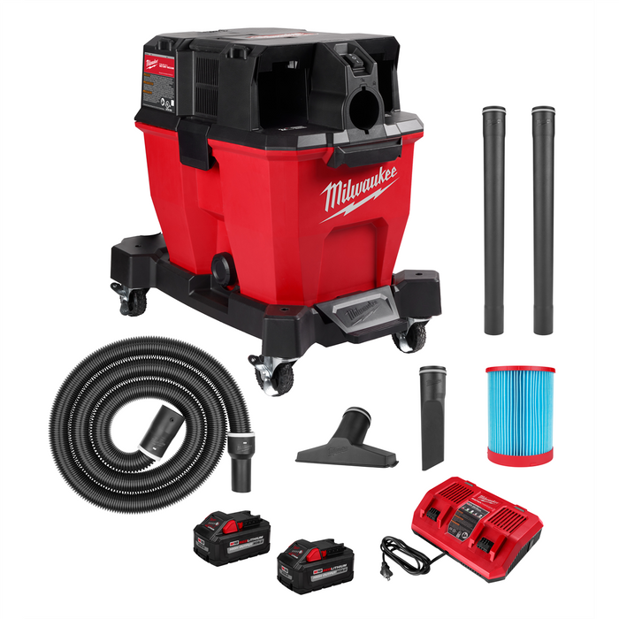 Milwaukee Tools FUEL 9 Gallon Dual-Battery Wet/Dry Vacuum Kit
