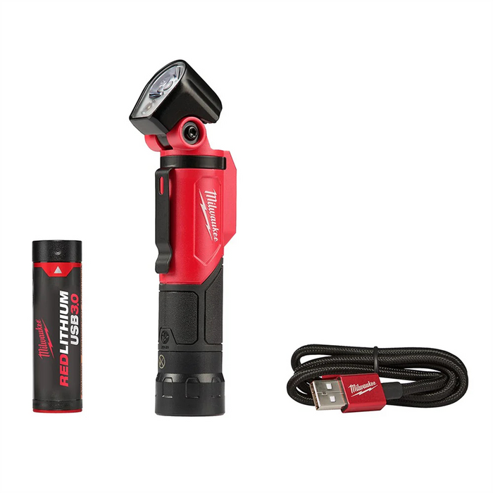 Milwaukee Tools Milwaukee 2113-21 Usb Rechargeable Pivoting Flashlight, Led Bulb, 377 Ft Beam D
