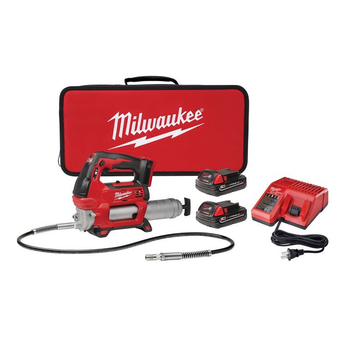 Milwaukee Tools Milwaukee M18 2646-22Ct Two-Speed Cordless Grease Gun Kit, 14.5 Oz Cartridge,