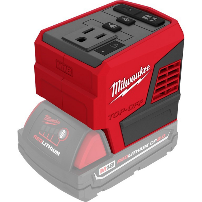 Milwaukee Tools Milwaukee M18 2846-20 Cordless Power Supply Inverter, 18 V, 2 To 12 Ah Battery