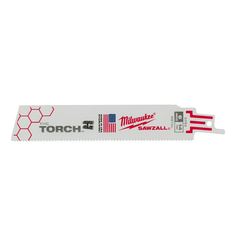 Tools 6" 14 TPI Torch SAWZALL Blades 5 Pack - MPN 48-00-5782