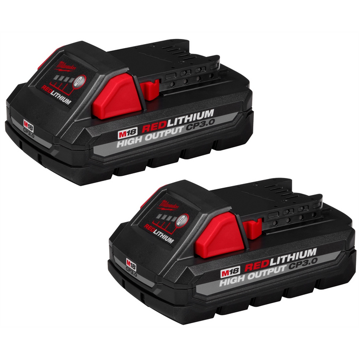Milwaukee Tools REDLITHIUM, Li-ion, 2 Batteries Included, 3 Ah, HIGH OUTPUT CP