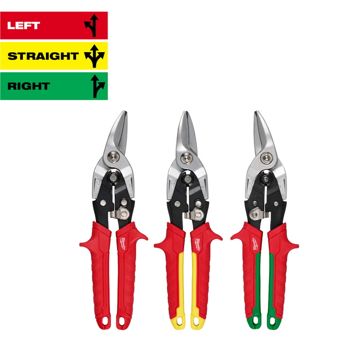 Milwaukee Tools Aviation Snip Set - 3 Piece