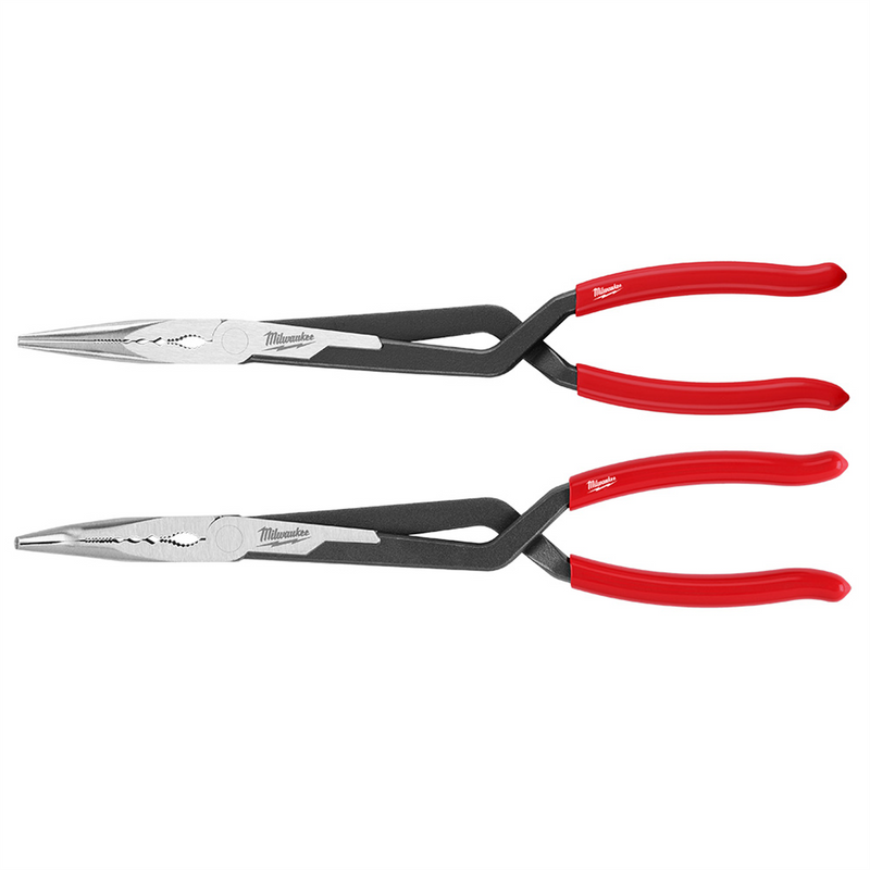 Tools 13" Long Reach Pliers Set, Model 48-22-6542, Straight and 45° Nose Pliers, Cross