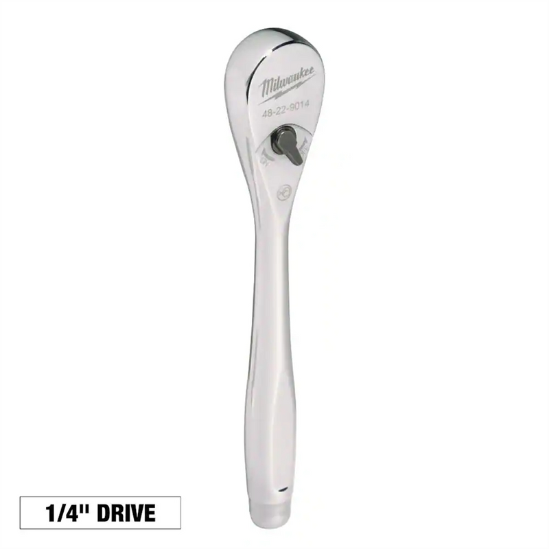 48-22-9014 1/4" Drive 90-Tooth Slim Profile Ratchet, 4° Arc Swing