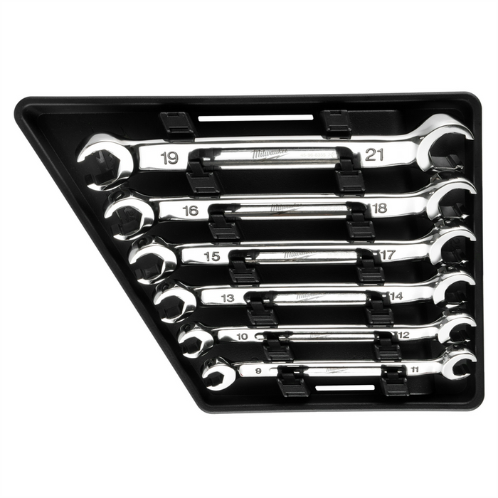 Milwaukee Tools 6Pc Double End Flare Nut Wrench Set - Metric