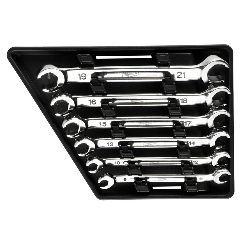 Tools 6pc Metric Double End Flare Nut Wrench Set 48-22-9471 Storage Tray