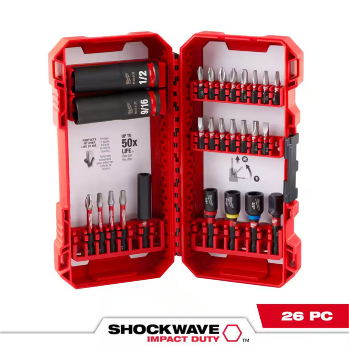 Milwaukee Tools Impact Duty Drive and Fasten Set - 26PC