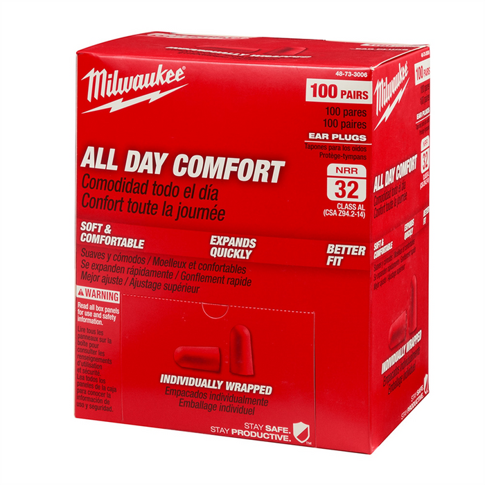 Milwaukee Tools Pair Ear Plugs (Individually Sealed)