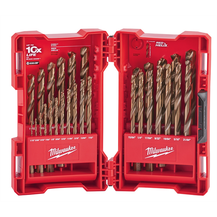 Milwaukee Cobalt Red Helix 29 Piece Set