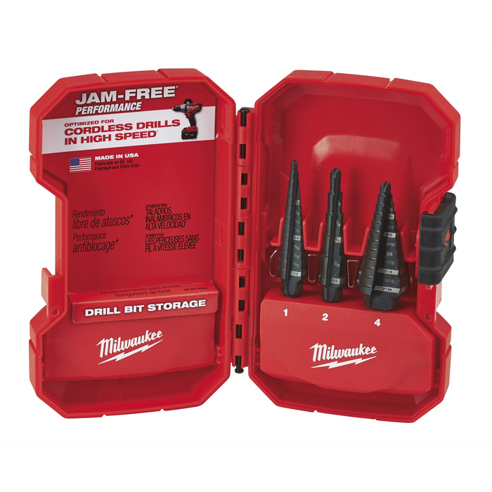 Milwaukee Step Drill Bit Set - 3PC