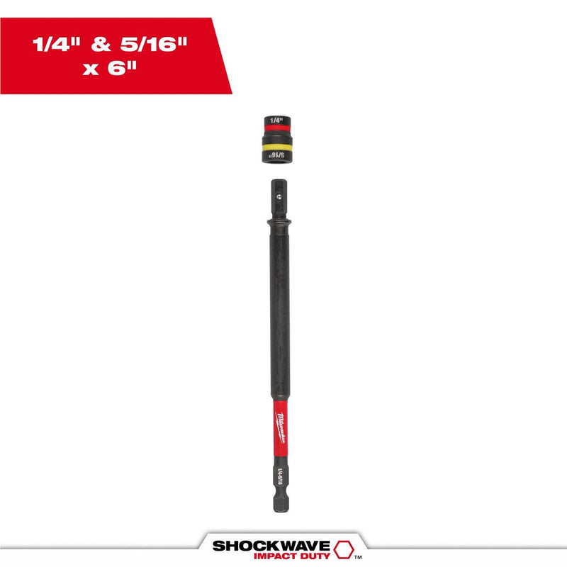 Impact Duty 1/4" and 5/16" x 6" QUIK-CLEAR 2-in-1 Magnetic Nut Driver