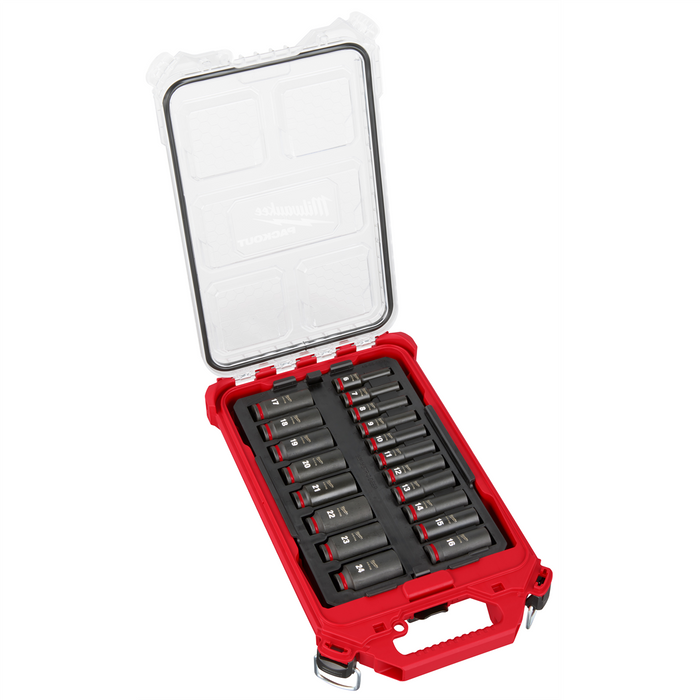 Milwaukee Tools Impact Duty Socket 3/8” Dr 19PC MM PACKOUT Set