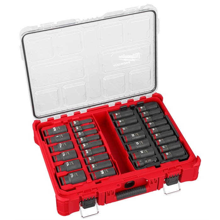 Milwaukee Tools Impact Duty Socket 1/2” Dr 31PC PACKOUT Set