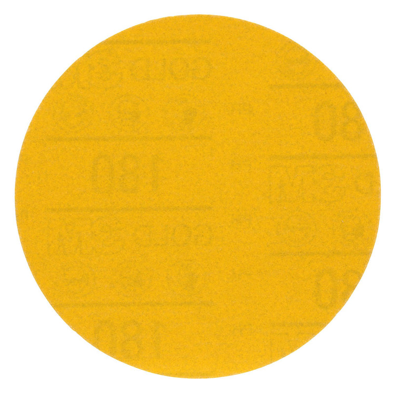 Hookit Gold Abrasive Disc 09234, 180, 5 in (125 mm), No Hole, 50 pcs/BX, 4 BX