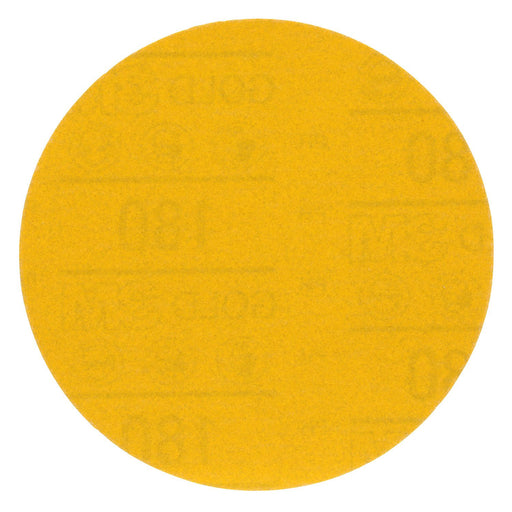 3M Products Hookit Gold Abrasive Disc 09234, 180, 5 in, No Hole, 50 Discs/Carton